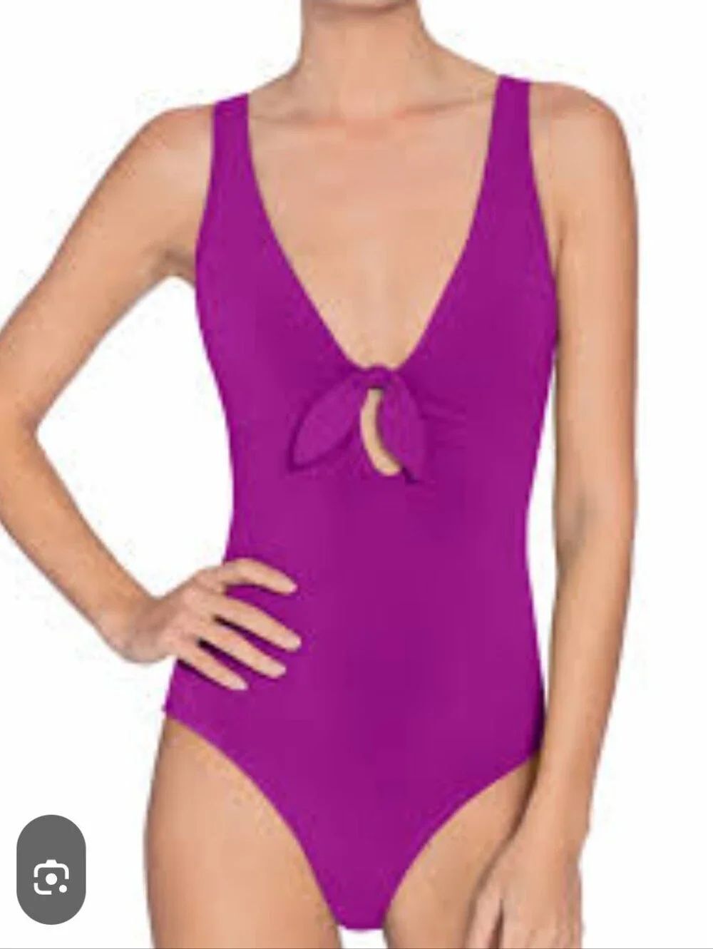Robin Piccone Ava Knot  Purple One Piece Swimsuit Women’s Sz 10